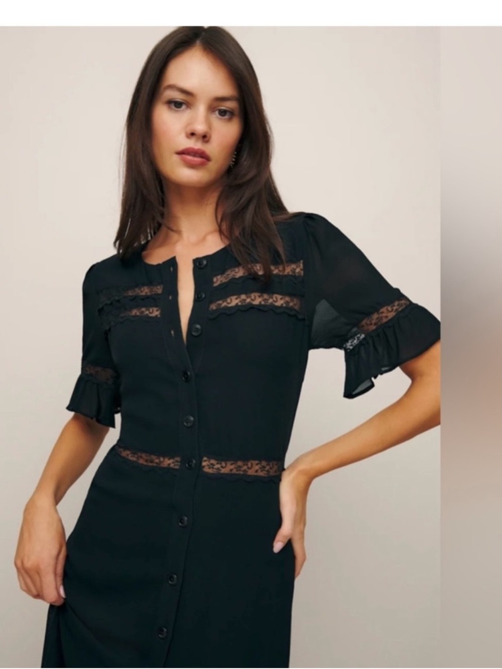 Reformation Woodsen Dress Sz 2 - Picture 4 of 16